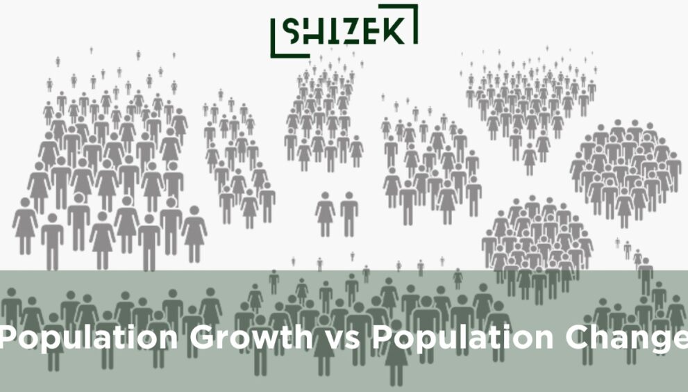 difference between population growth and population change