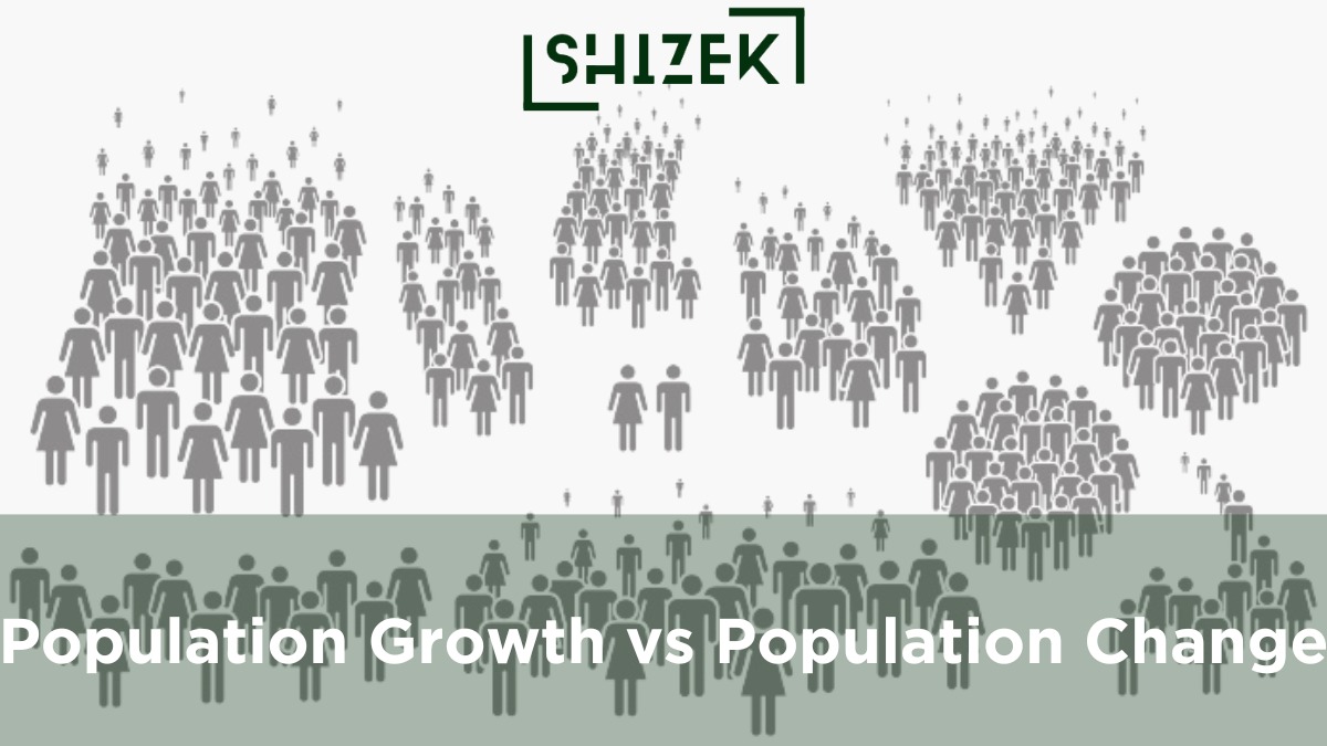 difference between population growth and population change