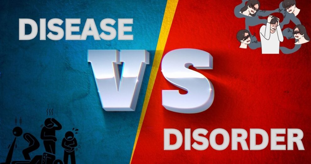 difference between disease and disorder