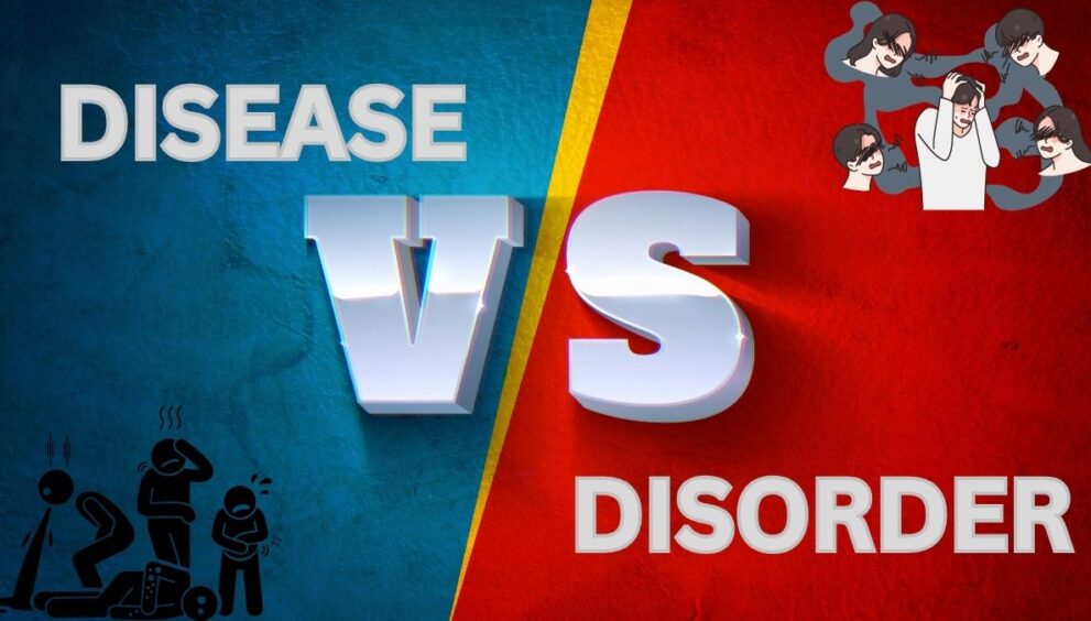 difference between disease and disorder